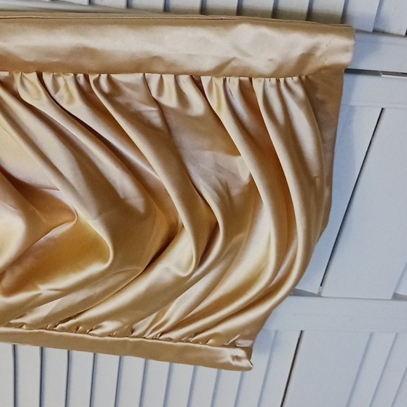 VINTAGE Jessica McClintock Gold Strapless Mini Dress, 80s Prom Queen, Size 4 - Picture 3 of 11